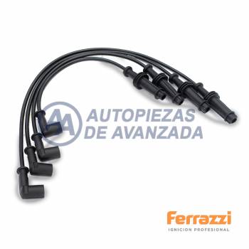 CABLE BUJIA FERRAZZI SILICONA CITROEN AX / SAXO 1.1 / 1.4 - 1992-1996 - TU1 / TU3 --- MAGNETI MARELLI CC2126MM / NGK SCP01 / BOSCH F00099C570