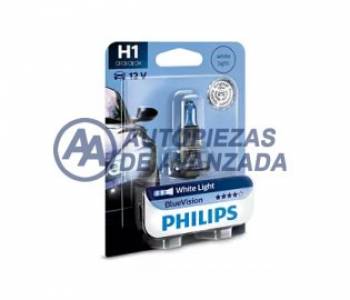 LAMPARA HALOGENA PHILIPS BLUEVISION H1 12258 BV+ 12V 55W BLUEVISION (PRECIO POR UNIDAD / BLISTER UNIDAD) --- OEM 82143030