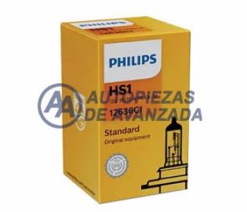 LAMPARA HALOGENA PHILIPS STANDARD HS1 12636 12V 35/35W PX43T STD (PRECIO POR UNIDAD / CAJA UNIDAD) --- OEM 51250130
