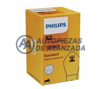 LAMPARA HALOGENA PHILIPS STANDARD S2 12728 12V 35/35W BA20D (PRECIO POR UNIDAD / CAJA UNIDAD) --- OEM 77359330