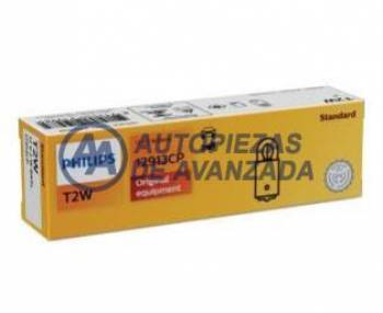 LAMPARA HALOGENA PHILIPS STANDARD T2W 12913 12V 2W BA9S (PRECIO POR UNIDAD / VENTA POR CAJA 10 UNIDADES) --- OEM 21997828