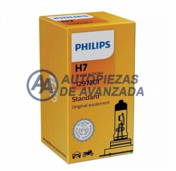 LAMPARA HALOGENA PHILIPS OFERTA!!! STANDARD H7 12972 12V 55W (PRECIO POR UNIDAD / CAJA UNIDAD) --- OEM 87987560