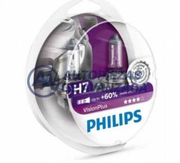 LAMPARA HALOGENA PHILIPS VISION PLUS H7 12972 VP 12V 55W PX26D VISIONPLUS +60 LUZ (PRECIO BLISTER 2 UNIDADES) --- OEM 39938728