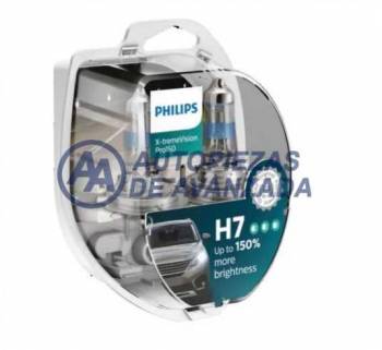 LAMPARA HALOGENA PHILIPS XTREMEVISION PRO H7 12972 XVP 12V 55W PX26D-XTREMEVISION PRO +150 LUZ (PRECIO BLISTER 2 UNIDADES) --- OEM 569428