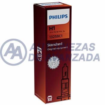 LAMPARA HALOGENA PHILIPS STANDARD H1 13258 24V 70W (PRECIO CAJA UNIDAD) --- OEM 294560