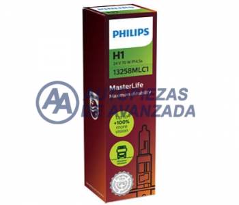 LAMPARA HALOGENA PHILIPS MASTERLIFE H1 13258 ML 24V 70W MASTERLIFE (PRECIO CAJA UNIDAD) --- OEM 82569830