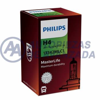 LAMPARA HALOGENA PHILIPS MASTERLIFE H4 13342 ML 24V 75/70W MASTERLIFE (PRECIO CAJA UNIDAD) --- OEM 79019430