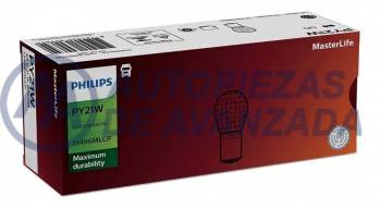 LAMPARA HALOGENA PHILIPS STANDARD PY21W 13496 ML 24V AMBAR GIRO (PRECIO UNIDAD CAJA 10 UNIDADES) --- OEM 69964728