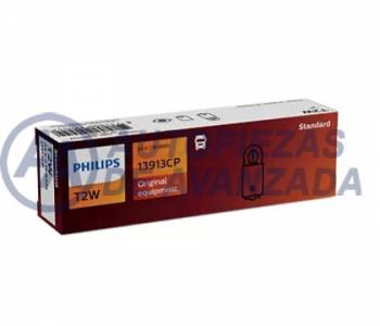 LAMPARA HALOGENA PHILIPS STANDARD T2W 13913 24V BA9S (PRECIO UNIDAD CAJA 10 UNIDADES) --- OEM 22003528