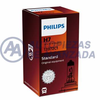 LAMPARA HALOGENA PHILIPS STANDARD H7 13972 STD 24V 70W (PRECIO CAJA UNIDAD) --- OEM 291460