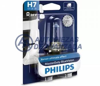 LAMPARA HALOGENA PHILIPS BLUEVISION H7 13972 MDBV 24V 70W PX26D BLUEVISION (PRECIO BLISTER UNIDAD) --- OEM 53279130