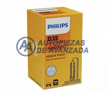 LAMPARA XENON PHILIPS D3S 42403 VI 42V 35W PK32D5 (PRECIO CAJA UNIDAD) --- OEM 36481133 / AUDI N10721801 / MERCEDES BENZ N000000005042