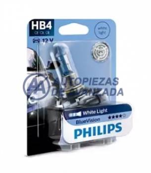 LAMPARA HALOGENA PHILIPS BLUEVISION HB4 9006 BV+ 12V 55W P22D BLUEVISION (PRECIO BLISTER UNIDAD) --- OEM 53094030