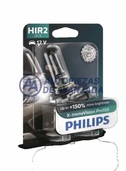 LAMPARA HALOGENA PHILIPS XTREMEVISION PRO HIR2 9012 XVP 12V 55W PX22D XTREMEVISION PRO +150 LUZ (BLISTER UNIDAD) --- OEM 561828