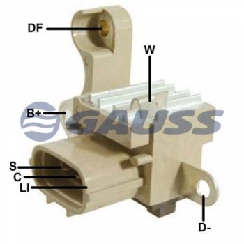REGULADOR DENSO GAUSS LAND ROVER DISCOVERY III 4.4 2004-> RANGE ROVER 4.2 /4.4 2005-> RANGE ROVER SPORT 4.2 /4.4 2005> --- DENSO 1266003490 NOSSO RNN00390 / ALT. DENSO 104210369