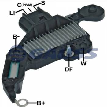 REGULADOR FORD GAUSS FORD FOCUS ECOSPORT --- ALT VISTEON 2S6TFC 2015001005 FORD 1S7T-10300-BA 1S7Z-10346-BC *CHICOTE C/ 03 CABLES