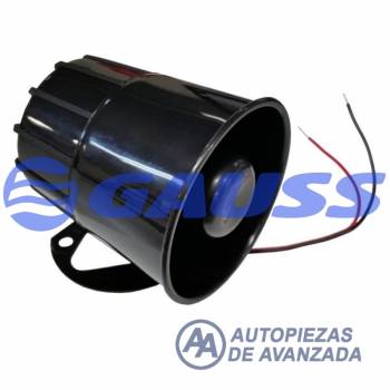 BOCINA RETROMARCHA GAUSS Sirena electronica - color negro - 6 tonos   119dB / 30W -