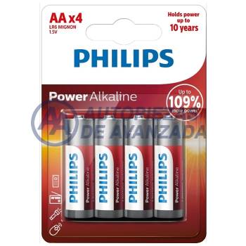 PILA ALCALINA PHILIPS AA POWER ALKALINE BLISTER x4