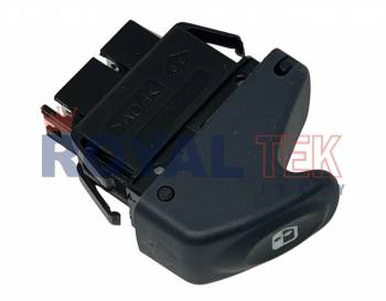 TECLA ALZACRISTALES ROYALTEK RENAULT MEGANE / CLIO 2 / KANGOO -- 6 PINES / SIMPLE - RETROILUMINACION COLOR AMBAR --- OEM 7700429999
