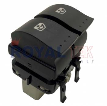 TECLA ALZACRISTALES ROYALTEK RENAULT CLIO / MEGANE / DUSTER -- 10 PINES / DOBLE - RETROILUMINACION COLOR NARANJA --- OEM 8200315042