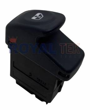 TECLA ALZACRISTALES ROYALTEK RENAULT CLIO 2 / KANGOO / MEGANE 2000/2011 -- SIMPLE - RETROILUMINACION COLOR AMBAR --- OEM 7700436524 7700307605 7700430001 8200090316 8200090327
