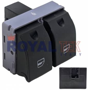 TECLA ALZACRISTALES ROYALTEK VOLKSWAGEN FOX / SURAN / GOL TREND -- DOBLE - RETROILUMINACION COLOR ROJA --- OEM 6Q0959858