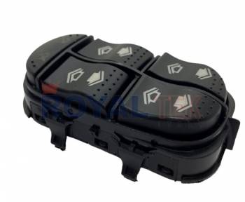 TECLA ALZACRISTALES ROYALTEK FORD FOCUS -- BASTIDOR COMPLETO - RETROILUMINACION COLOR AZUL --- OEM 2M5T14A132DB