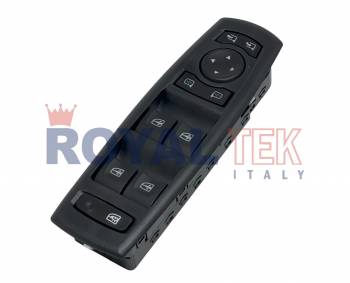 TECLA ALZACRISTALES ROYALTEK RENAULT FLUENCE / MEGANE -- BASTIDOR COMPLETO 13 PINES CON ESPEJOS REBATIBLES - RETROILUMINACION COLOR BLANCA --- OEM 254000006R 809610006R
